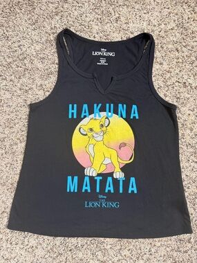 Disney The Lion King Black Tank Top XS